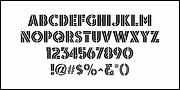 Dual Line Stencil JNL, a Sans Serif Font by Jeff Levine Fonts (Thumbnail 3 of 5)