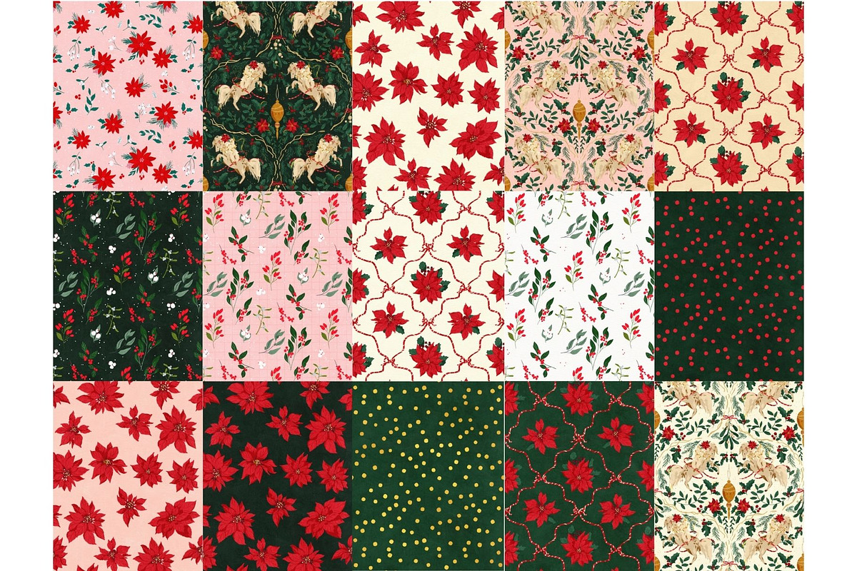 100 Christmas Backgrounds, a Background Graphic by PaperJamLab (Photo 12 of 18)