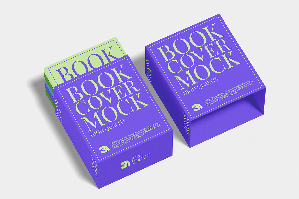 Book Storage Box Mockup, a Packaging Mockup by Unerispace (Photo 4 of 5)