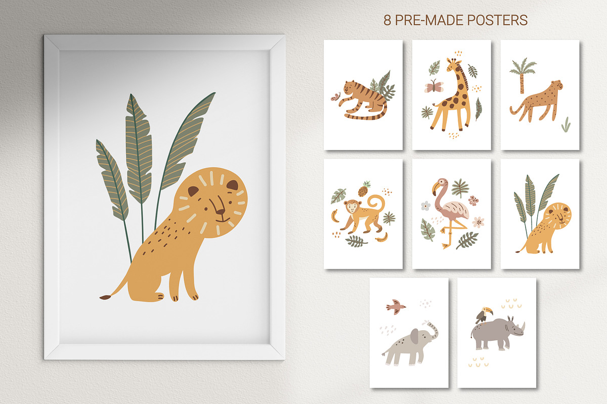 Safari Animals, Alphabet, Patterns, an Object Graphic by NinaFedorova (Photo 6 of 6)
