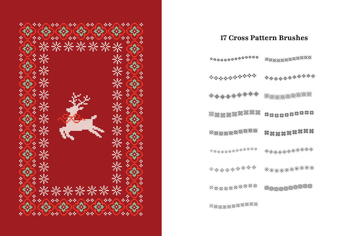 Procreate Cross Stitch Christmas, a Brush Add-On by Pencil Twist (Photo 3 of 10)