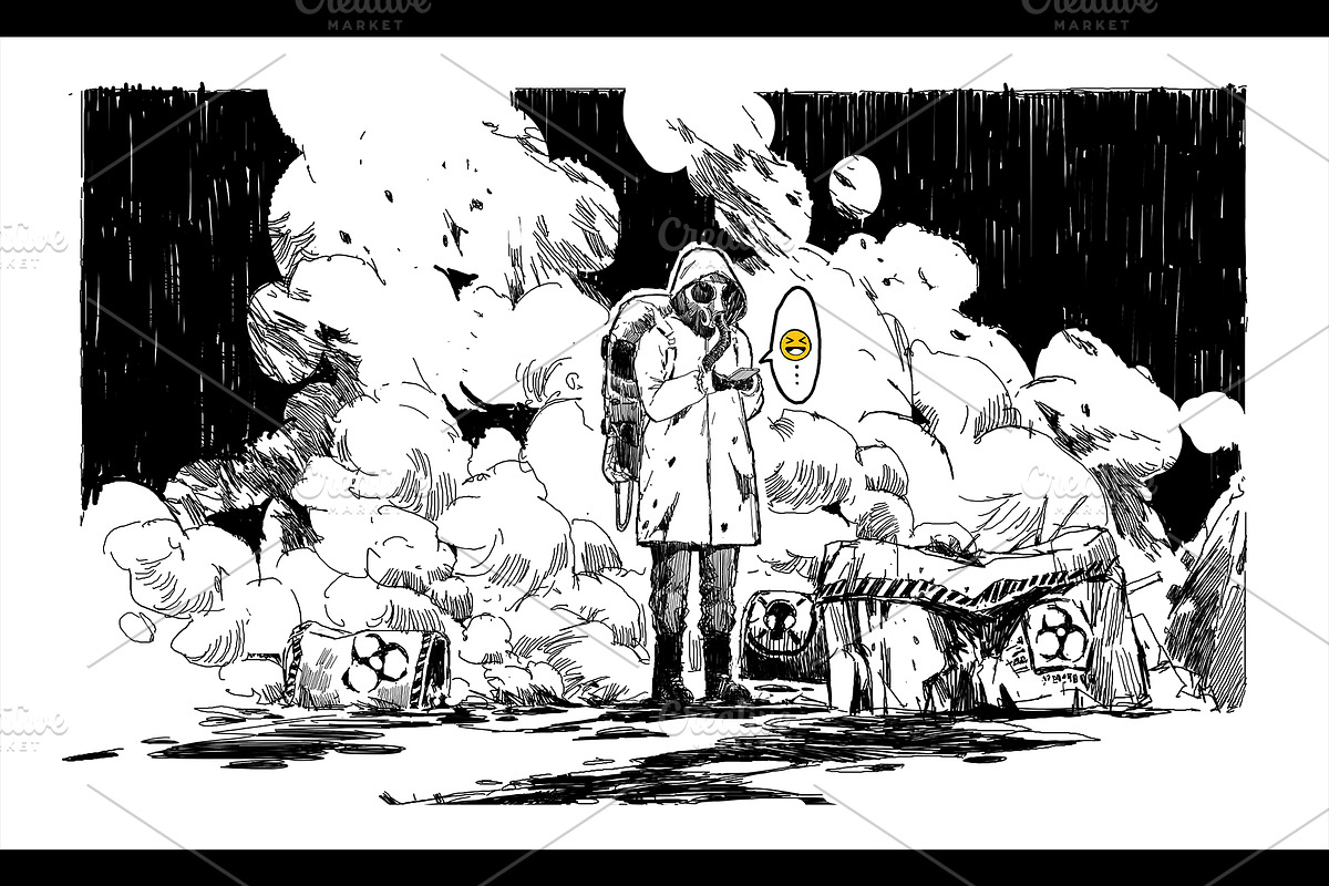 Black & white drawing collection., a Person Illustration by Grandfailure (Photo 13 of 23)
