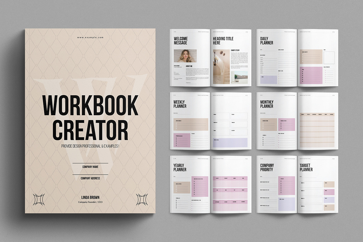Workbook Creator Planner Template, a Brochure Template by E-Type (Photo 1 of 7)