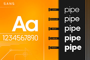 Pipe Font Bundle - Geometric Duo, a Slab Serif Font by Lateral Design (Thumbnail 8 of 18)