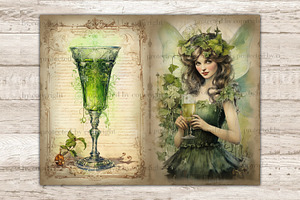 Absinthe Junk Journal Pages