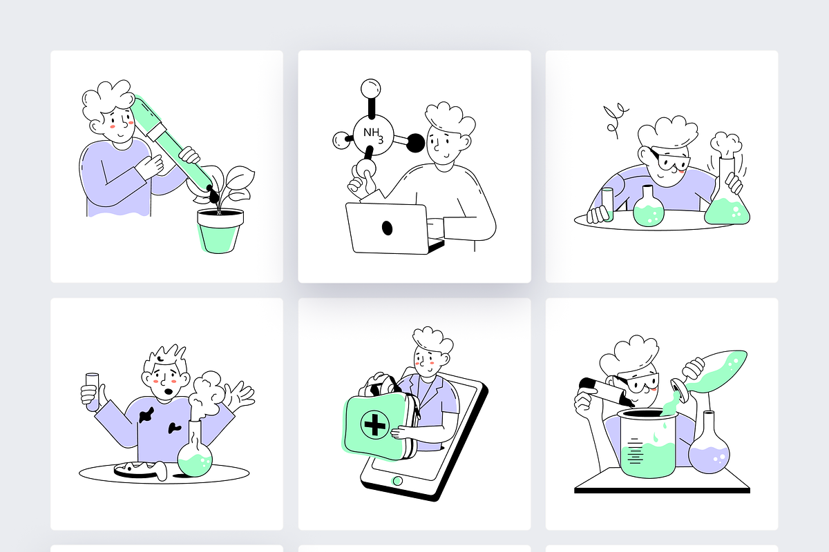 Medical and Lab Testing Illustration, a Person Illustration by Prosymbols (Photo 5 of 6)