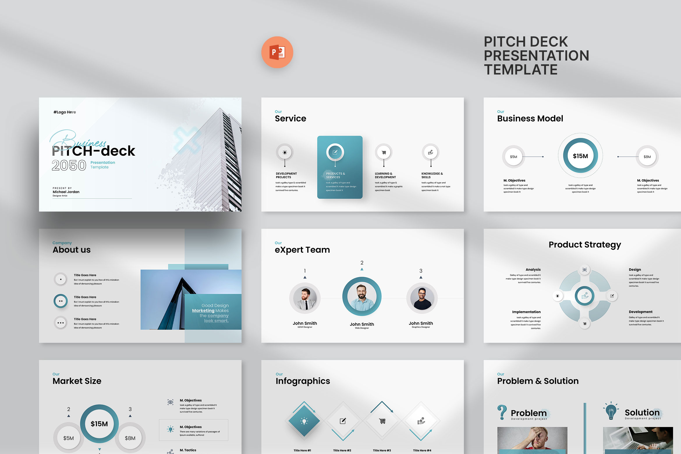 Business Pitch Deck Presentation, a Presentation Template by KreateTribe
