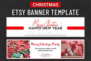 ETSY Christmas Banner Template, a Templates & Theme by illycreative