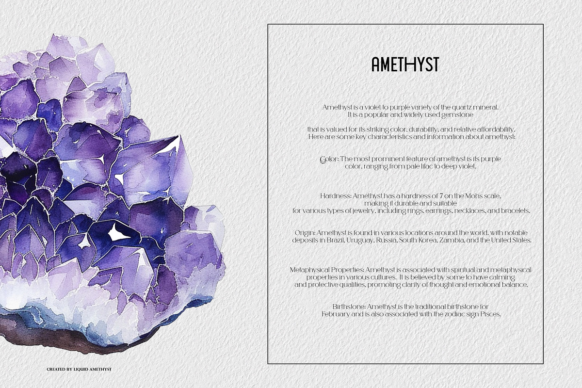 Purple Dreams Watercolor Geode Set, an Object Illustration by Liquid Amethyst Art (Photo 2 of 6)
