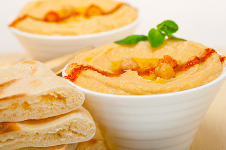 Hummus with pita bread, a Food & Drink Photo by keko64