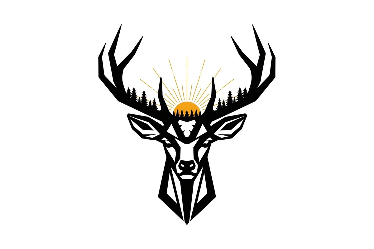 Artistic Geometric Deer Head Bundle, an Illustration by yasushie (Photo 20 of 31)