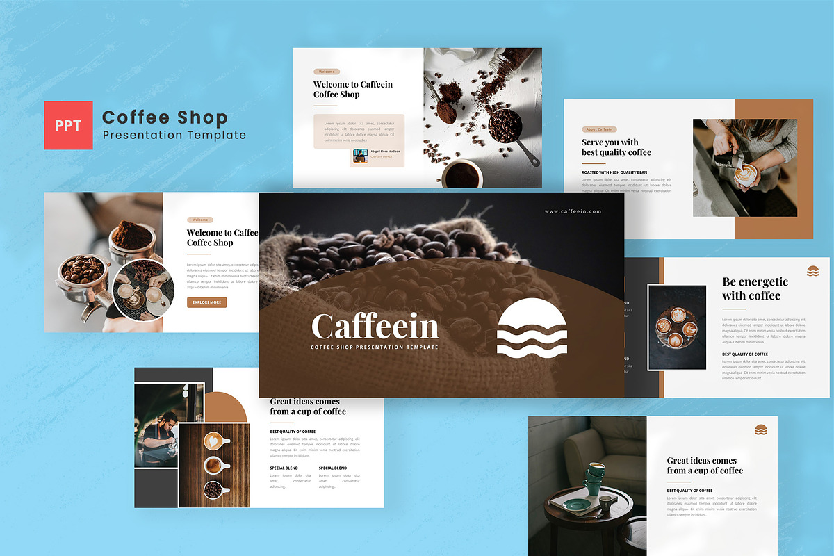 Coffee Restaurant Powerpoint Slide, a Presentation Template by Salamahtype