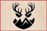 20 Deer Antler Mountain Silhouette, an Animal Illustration by Artivon (Thumbnail 2 of 4)
