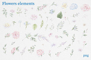Watercolor flowers Roses clipart, an Illustration by Yuliya Art (Thumbnail 11 of 19)