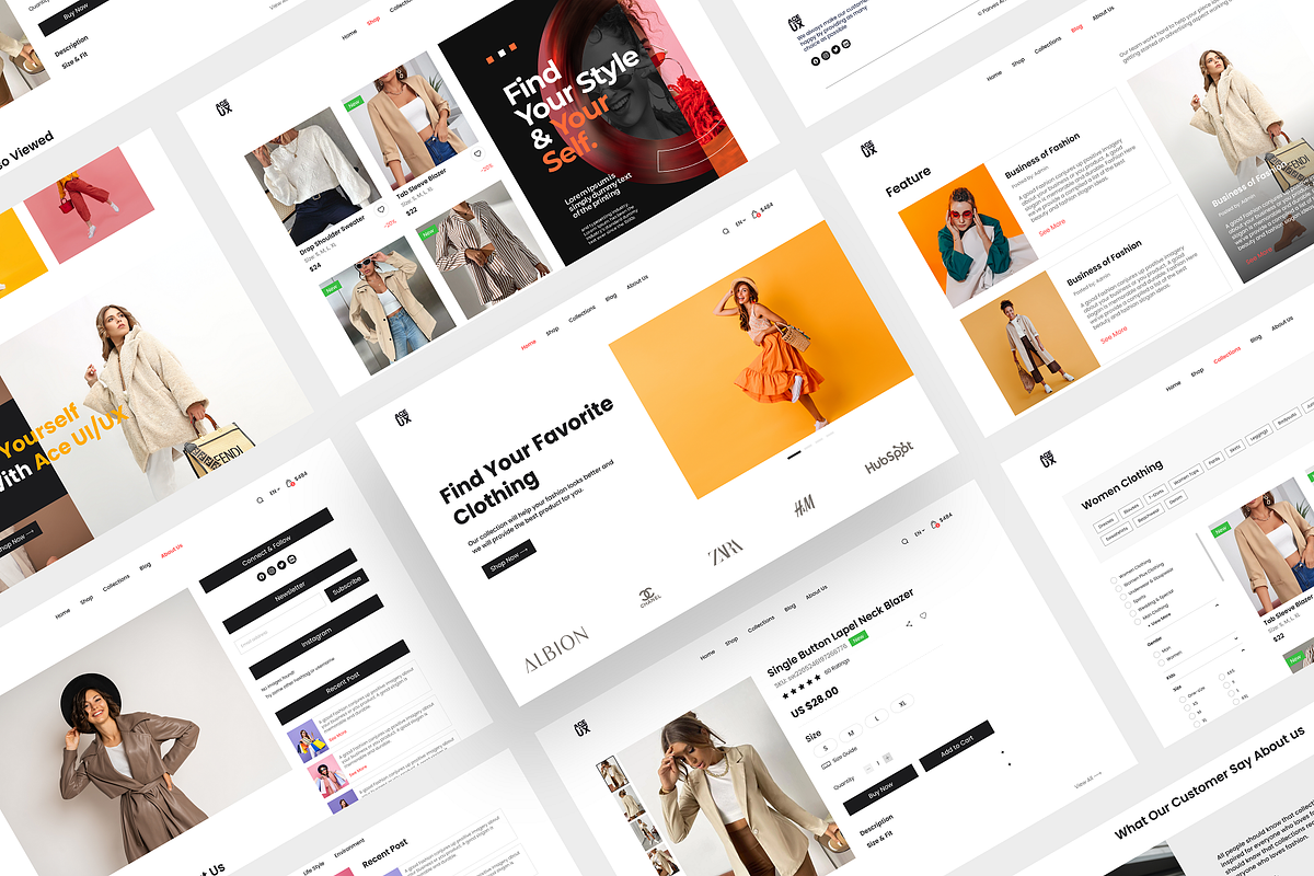 E-commerce Fashion Website UI Kit, an UI Kit Template by Ace UI/UX (Photo 1 of 8)