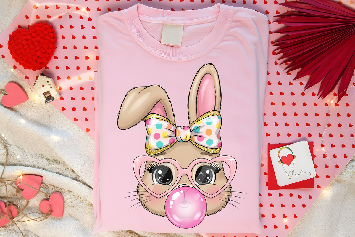 Glitter Easter Bunny Coquette PNG, an Illustration by Canvas Craft (Photo 6 of 6)