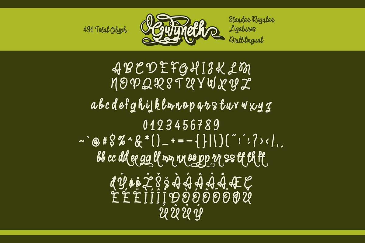 Gwyneth | modern script layered preview 2