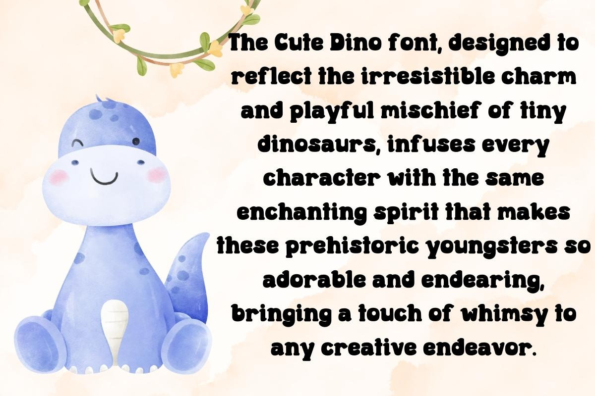 Cute Dino - Handwritting, a Handwritten Font by Charmingbear59.design (Photo 4 of 5)