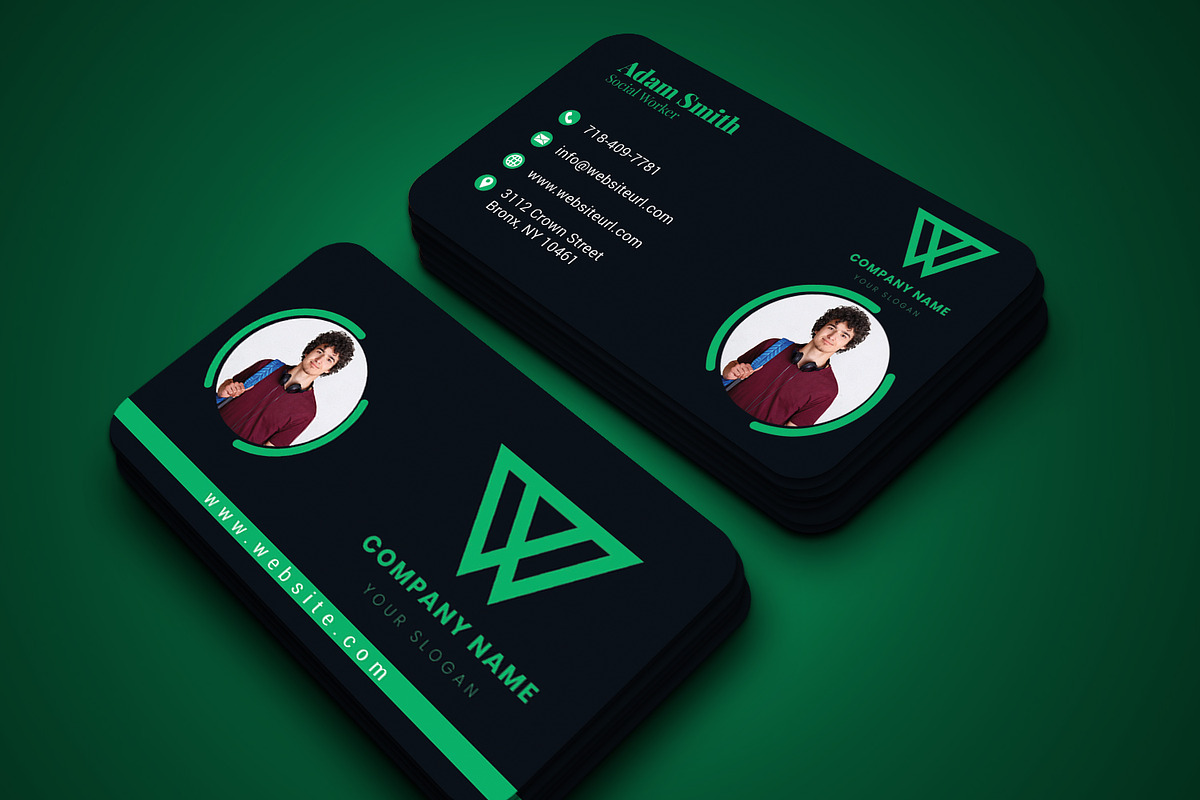 Modern Creative Business Card, a Business Card Template by aleeydesign (Photo 1 of 5)