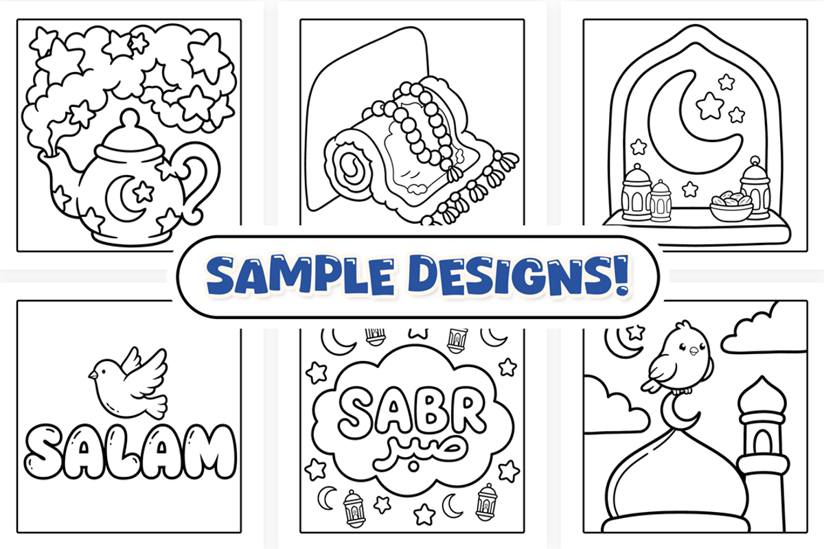 Bold and Easy Ramadan Mini Coloring, a Seasonal Illustration by Craftsbeefy (Photo 3 of 4)