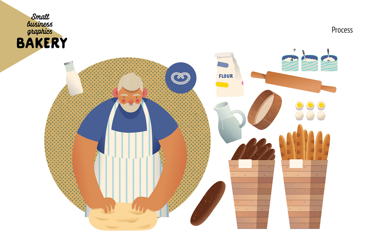 Bakery, Small business (vector), a Templates & Theme by Grivina's shop (Photo 13 of 19)