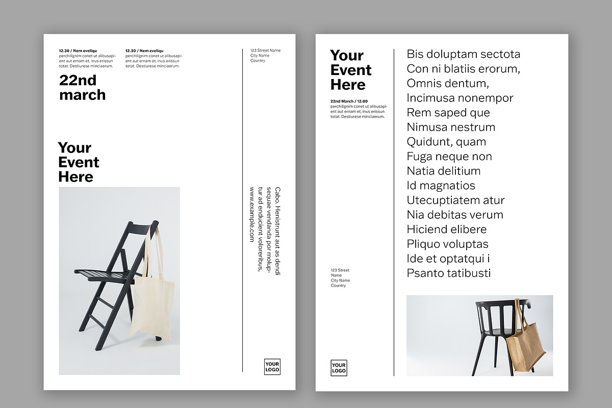 Minimalist Poster Design Layout, a Poster Template by wavebreak