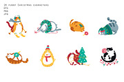 Cute fat cats. Christmas collection., a Decorative Illustration by Svitlana Kharchuk (Thumbnail 2 of 15)