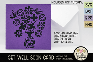 Get Well Soon Card SVG Cutting Files