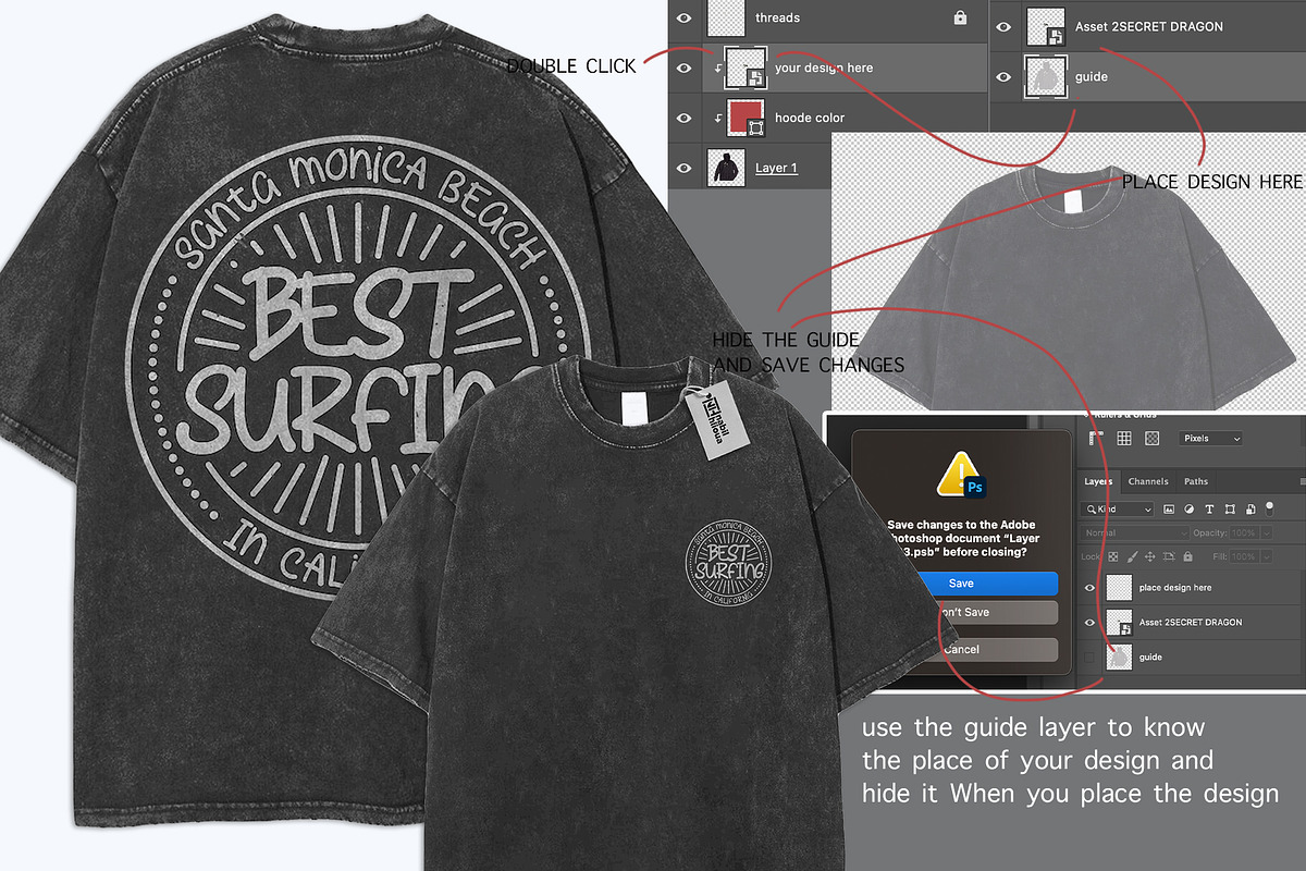 oversize Washed T Shirt PSD Mockup, a Shirt Mockup by NH graphic (Photo 2 of 4)