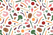 Wok food cards, seamless patterns, a Food Illustration by Good Studio (Thumbnail 5 of 13)