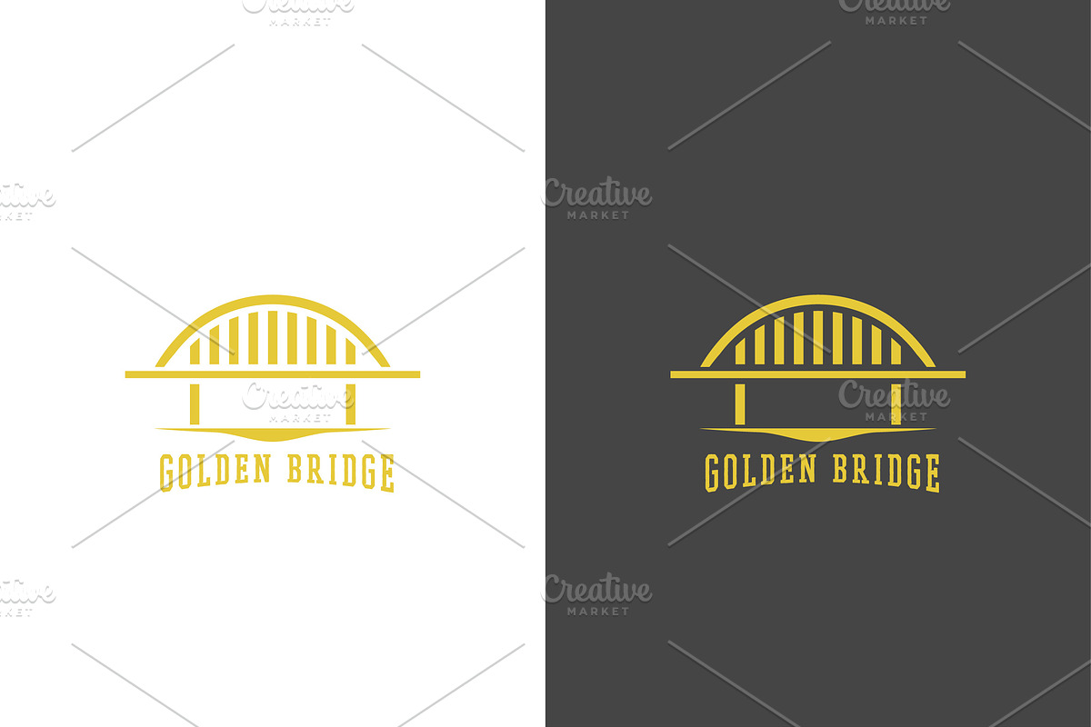 Golden Bridge Logo Design Icon, a Branding & Logo Template by Morvana Crew