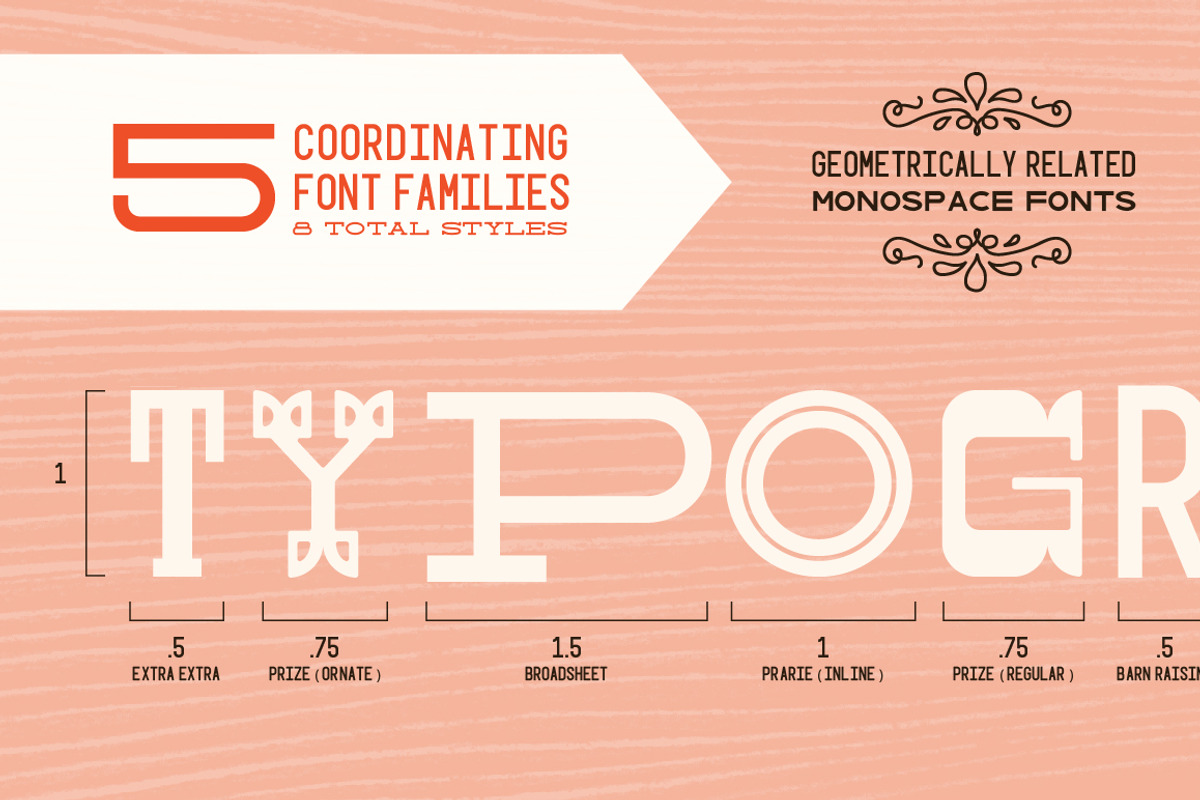 Wood Type Font Collection preview 2