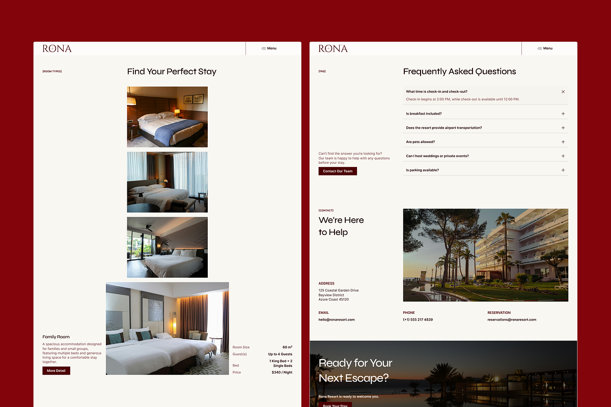 Hotel & Resort Figma Template, an UI Kit Template by Rozepaars Design (Photo 4 of 7)