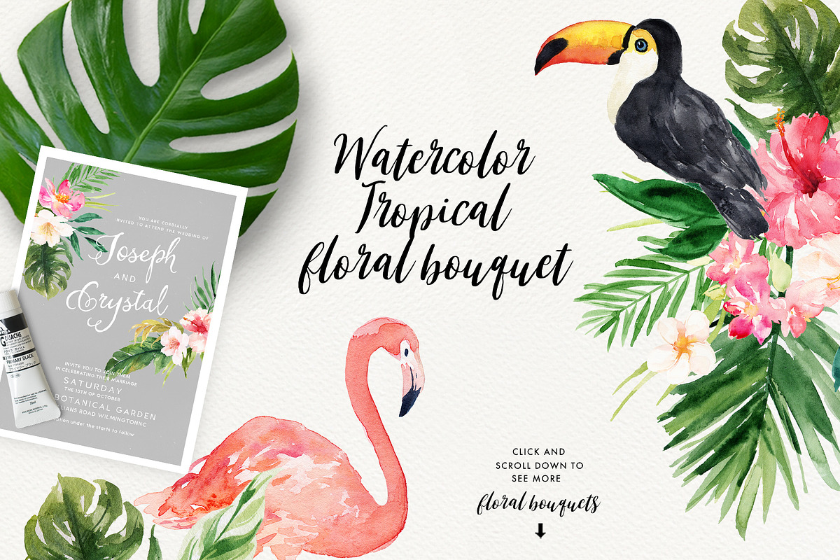 Summer Design Set-Tropical, an Animal Illustration by Graphic Box (Photo 2 of 9)