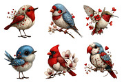 Whimsical Valentine Birds Clipart, an Illustration by Dream Creation (Thumbnail 3 of 8)