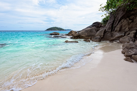 Beach and sea featuring beach, sea, and island, a Nature Photo by yongkiet jitwattanatam