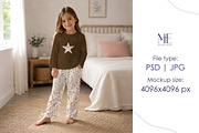 Kid Pajama Mockup, Lounge Set Mockup, a Shirt Mockup by Mie Mockup Studio (Thumbnail 4 of 7)