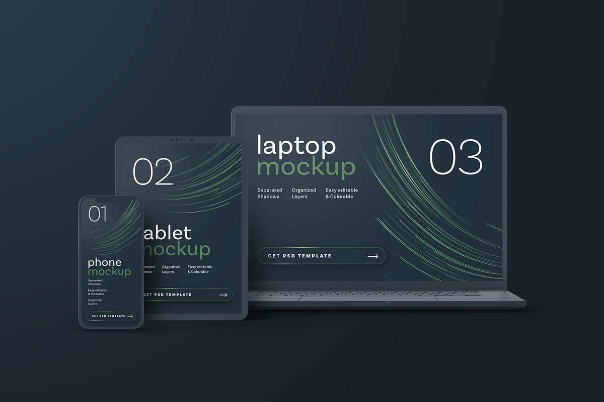 Dark Clay Multi Device Mockup Set, an iPhone Mockup by Deeplab (Photo 10 of 12)