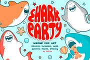 Baby Shark Party / Underwater World, an Illustration by LaVika (Thumbnail 1 of 11)