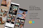 Black Friday Email Bundle - 3 pack, an Email Template by Edit & Go Templates (Thumbnail 1 of 8)
