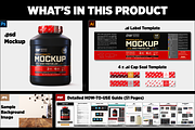 5lb Whey Protein Jar Mockup D1-Pro, a Packaging Mockup by Design Warlord (Thumbnail 14 of 16)