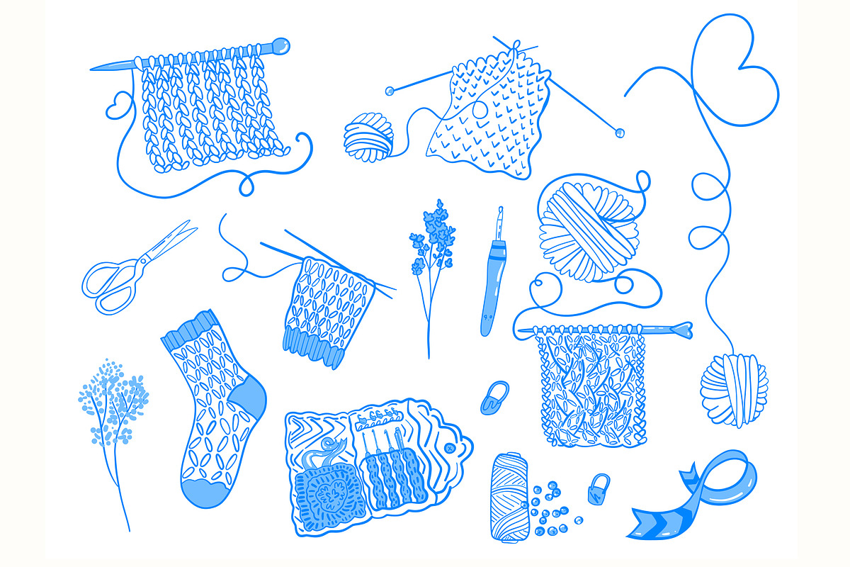 Knitting Lineart, a Work Illustration by Carpet Tapete Pretzel (Photo 2 of 6)