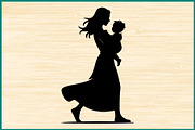 30 Mom Baby Walking Silhouette Set, a Person Illustration by Artivon (Thumbnail 4 of 4)