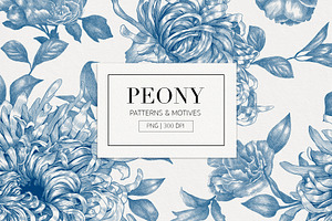 PEONY Floral Patterns And Motifs