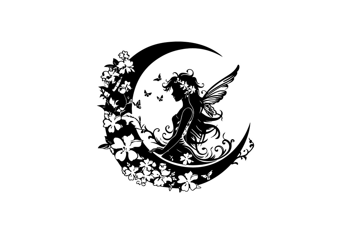 vintage Magical Fairy Moon Set, an Object Graphic by jahid234 (Photo 9 of 13)