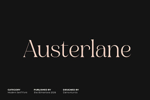 Austerlane; Display Serif Font, a Script Font by Eko Bimantara