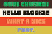 Blockie - Hand-lettered Display Font, a Font by Studio Funshop by Kelli (Thumbnail 1 of 13)