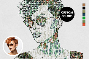 Typo Portrait Text Portrait Action