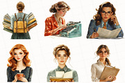 Office Lady Sublimation Clipart, an Illustration by OK Design (Thumbnail 5 of 5)