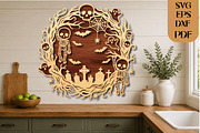 Halloween Skeleton Graveyard SVG, an Object Graphic by DreamCafeArt (Thumbnail 2 of 3)